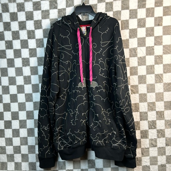 Artful Dodger Abstract ( Jinx style) Embroidered Zip-up Hoodie XXXL - Picture 2 of 6